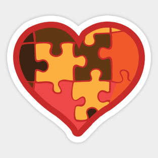 Puzzle heart Sticker